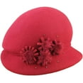 thumbnail image 2 of CoCopeaunts Fashion Bowler Hat Lady Fall Winter Wool Felt Warm Bucket Hats Hair Ball Belt Fisherman Hat Charming British Style, 2 of 8