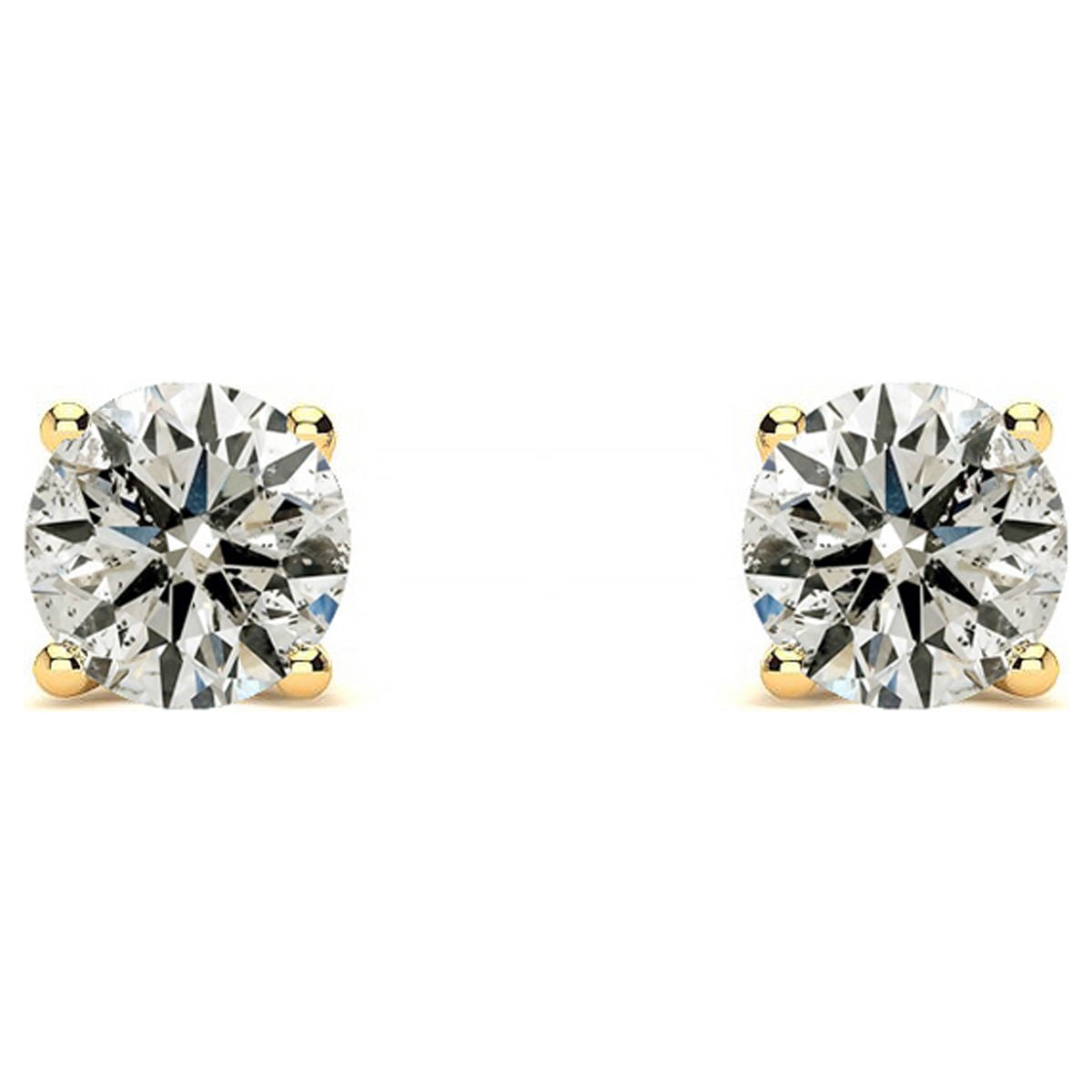 SuperJeweler 0.85 Carat Diamond Stud Earrings In 14 Karat Yellow Gold Long Post Earrings For Women