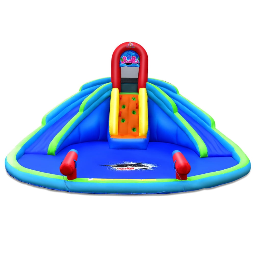 Aimee Lii Inflatable Waterslide Bounce House with Upgraded Handrail without Blower, Bounce House Water Slide for Kids 3-10