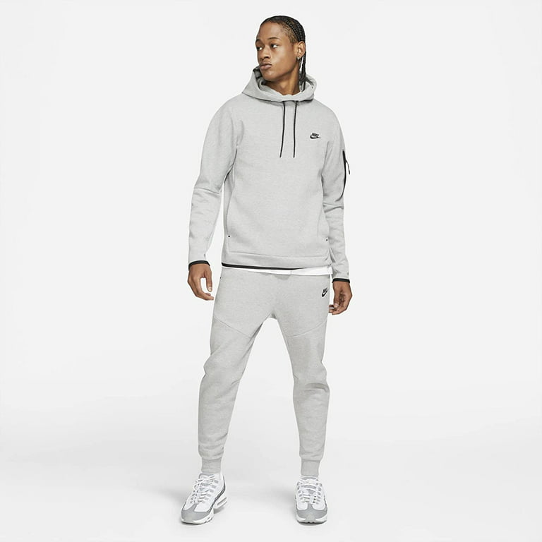Nike Mens Sportswear Tech Fleece Pullover Medium Dark Grey Heather/ Black - Walmart.com