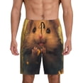 thumbnail image 2 of Picia Cute Sunflower Guinea Pig Pajama Shorts for Men, Men's Pajama Bottoms, Sleepwear,Short Pajama Pants-Small, 2 of 9
