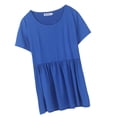 thumbnail image 1 of Tachiuwa T-Shirt Uni pour Femmes Manches Courtes Col Tailles 4TG, 1 of 7
