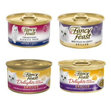 Fancy Feast Classic & Gravy Lovers Variety Pack – 24 Cans, Premium Recipes