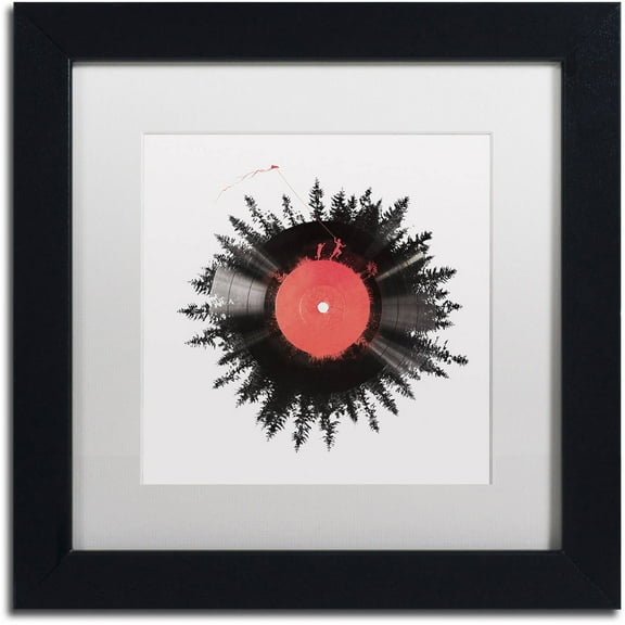 Trademark Fine Art 'The Vinyl Of My Life' Canvas Art by Robert Farkas, White Matte, Black Frame