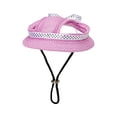 thumbnail image 3 of Sombrero decorativo para mascotas, adorable sombrero protector solar para cachorros con agujeros para las orejas., 3 of 6