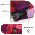 thumbnail image 6 of 3'x5' Area Rugs, Red Purple Indoor Outdoor Area Rug for Living Room Bedroom, Striped Plaid Modern Abstract Oil Painting Washable Bathroom Rugs Kitchen Floor Carpet Mats Home Decor Aesthetic, 6 of 8