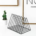 thumbnail image 5 of 9 Slot Rose Gold Magazine Holder,Desktop File Sorter Organizer Triangle Bookshelf Decor Home Office, 5 of 5