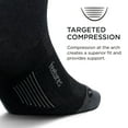 thumbnail image 3 of Feetures Merino 10 Cushion Mini Crew- Wool Trail Running & Hiking Socks, Targeted Compression (1 Pair) L, Charcoal, 3 of 6
