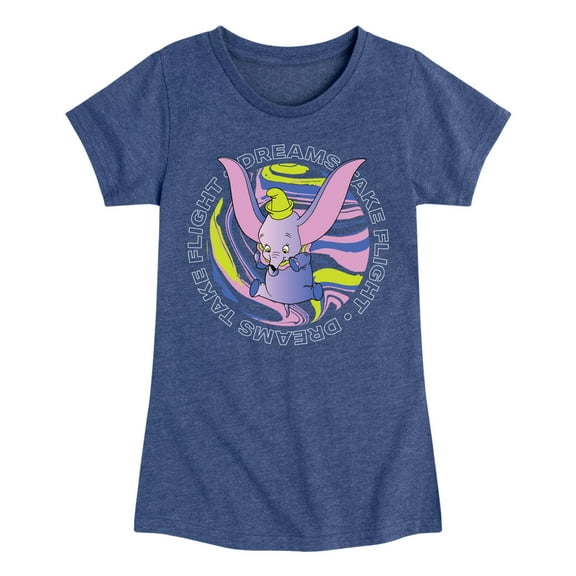 Disney - Dumbo - Dreams Take Flight - Toddler & Youth Girls Short Sleeve Graphic T-Shirt