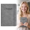 thumbnail image 3 of A5 Thickened Softcover Sewn Notebook, Wear Resistant Smooth Writing Journal, Multi Color Portable Leather Pocket Book With Button (Multicolor, 21*14.5*1.2CM), 3 of 9