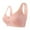 Pink, variant on Ltctricy Women's Zip Front Sports Bras Wireless Comfort Support Full Coverage Lace Bralettes Soft Plus Size Bras