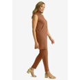 thumbnail image 3 of Jessica London Women's Plus Size 2-Piece Stretch Knit Mockneck Mega Tunic Set, 3 of 4