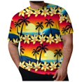thumbnail image 2 of JAJAHO Mens Short Sleeve T Shirt Tropical Printed Summer Beach Vacation Clothes Plus Size Comfortable Soft Hawaiian Beach Shirts Leisure Tops, 2 of 5