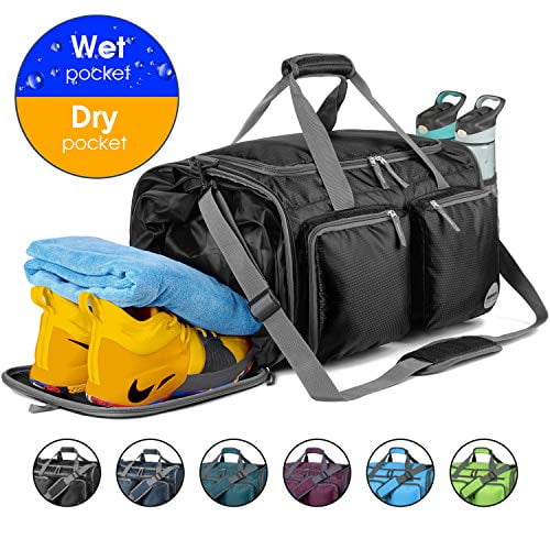 rolling duffle bag with shoe compartment