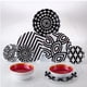 thumbnail image 2 of Platos Surtidos French Bull - Juego De 4 Piezas - Juego De Platos De Melamina De 11 Pulgadas - Vajilla De Melamina Para Interiores Y Exteriores - Surtido En Blanco Y Negro, 2 of 4