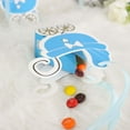 thumbnail image 2 of Efavormart 25 Pack | Blue Baby Paper Stroller Party Favor Gift Boxes, Cardstock Carriage Candy Boxes with Ribbon Ties - 4.5"x2"x4", 2 of 11