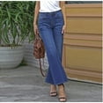 thumbnail image 5 of REALiKUN Baggy Jeans for Women Straight Wide Leg High Waisted Button Pockets Denim Trousers Casual Versatile Jeans, 5 of 8
