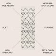 thumbnail image 2 of JONATHAN Y MERCER SHAG Mercer Shag Plush Tassel Moroccan Tribal Geometric Trellis Ivory/Gray 2 ft. x 8 ft. Runner Rug (MCR102B-28), 2 of 8