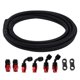 thumbnail image 1 of Kit de línea de combustible AN8 Unique Bargains 25.09 pies manguera de vacío manguera de combustible con abrazadera de tubo negro 1 juego, 1 of 7