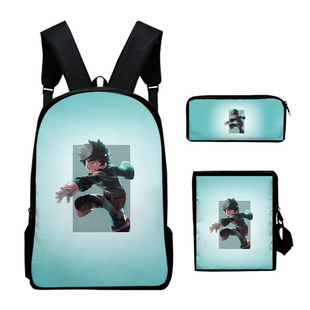 Set de mochilas Mys Heros Academias Anime School de 3 piezas para niños