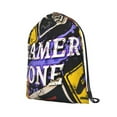 thumbnail image 2 of XMXT Waterproof Gym Bag, Retro Game Handle Elements Pattern Drawstring Backpack for Men, s Multicolor, 2 of 8