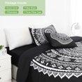 thumbnail image 2 of PiccoCasa Bohemian Duvet Cover Set 4 Piece Microfiber Bedding for Twin Bed, Black, 2 of 6