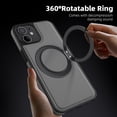 thumbnail image 7 of Allytechgroup Magnetic Case for iPhone 11, Built-in Invisible 360° Rotatable Kickstand, Compatible with MagSafe, PU Leather Slim Shockproof Protective Phone Case Cover, Grey, 7 of 7