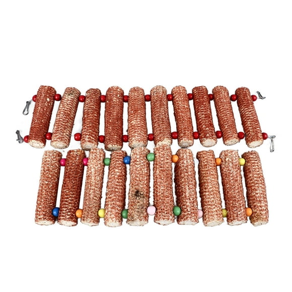 ZOUSSIQI Hamster Ladder Toys Rabbit Climbing Toys Safe Corn Suspension Bridge Toys Anxiety Reduction Chewing Toys for Rabbits CW2519#13403