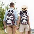 thumbnail image 4 of Balery Gothic Skulls And Roses Mochila Clásica Impresa Básica para Viaje, Mochila Escolar Resistente al Agua, Mochila de Lona con Correas Ajustables-Medium, 4 of 5