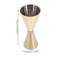 thumbnail image 3 of GOOHOCHY Jigger japonés doble para coctelería, vaso medidor de acero inoxidable para cócteles, medidor de tragos con marcas interiores (30 ml/60 ml), 3 of 8
