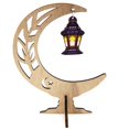 thumbnail image 1 of Luna Eid Mubarak, Linterna Pintada Con Luna, Decoración De Mesa, Decoración Artesanal De Madera Multifuncional Duradera Scienceny HA044198-01, 1 of 6