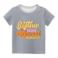 thumbnail image 3 of AJTQTH Letter Print Novelty T-shirt for Girls Boys Kids Motherhood Celebration Clothes Mother's Day Gift Summer Unisex Short Sleeve Round Neck Tops Tees Shirt Blouse Gray 9 Years, 3 of 4
