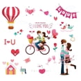 thumbnail image 1 of Decoration Static Stickers No Stickers Decorations for Window Sweet Atmosphere, 1 of 3