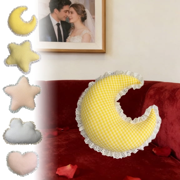 TTJ Minimalist Grid Lace Throw Pillow With Insert Soft Plush Decorative Cushion Elegant Lace Trim Square Cushion For Sofa Bed Bedroom Modern Home Accent