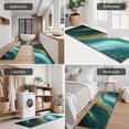 thumbnail image 5 of Teal Gold Marble Pattern Kitchen Rugs Sets Of 3,Kitchen Runner Rugs Non Skid Washable,Decorative Kitchen Floor Mats for Kitchen,Sink,Laundry,17"x30"+ 17"x47" + 17"x59", 5 of 6