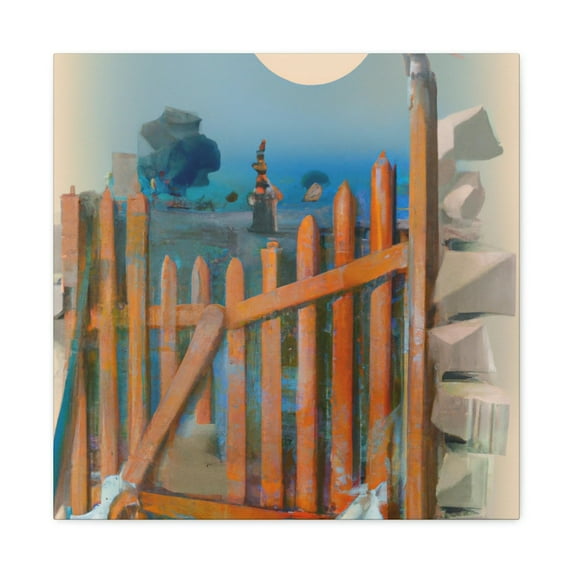 The Fenced Barnyard - Canvas