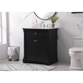 thumbnail image 2 of Elegant Decor Clarence 30" Solid Wood Metal Single Bathroom Vanity Set in Black, 2 of 8