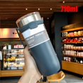 thumbnail image 1 of OUSITAID Portable Vacuum Flask Stainless Steel Water Cup Creative Personality Large-Capacity Coffee Cup New - 710ml Pink, 1 of 2