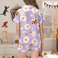 thumbnail image 3 of LIUYUNNN Kids Boy Pajamas Set Flower Button Down Sleepwear Set Toddler Nightgown Christmas Pjs Kids 4-5 Years Boys Girls Fall Outfits, 3 of 4