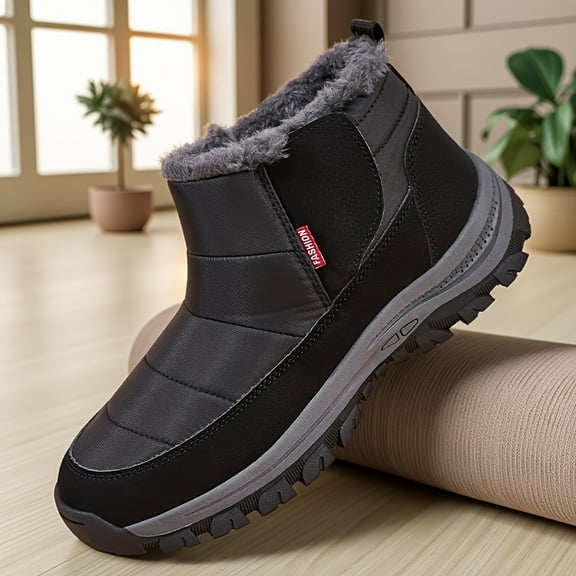 Men'S New Winter Shoes, Men'S And Women'S Thick Warm Plush Ankle Comfortable Shoes, Indoor And Outdoor Lightweight Set Shoes, Thick Soled Flat Shoes, Comfortable Snow Boots for The Elderly