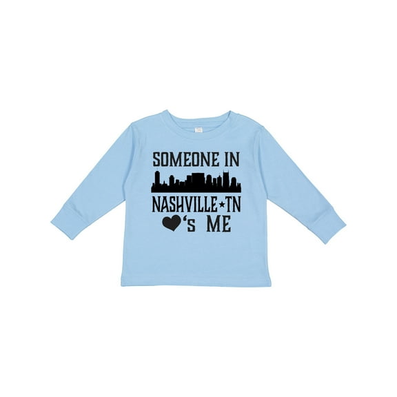 Inktastic Nashville Tennessee Someone Loves Me Skyline Boys or Girls Long Sleeve Toddler T-Shirt
