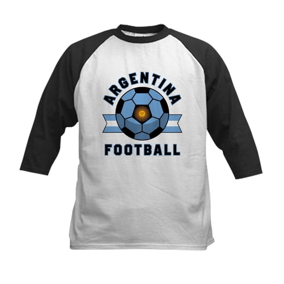 CafePress - Argentina Football Baseball Jersey - Kids Cotton Baseball Jersey, 3/4 Sleeve Shirt