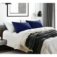 thumbnail image 3 of Parkdale Set of 2 Ultra Soft Microfiber Zippered Pillow Cases (King, Navy), 3 of 7