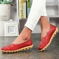 thumbnail image 2 of HBFAGFB Chaussures à Enfiler pour Femmes Chaussures de Marche Respirantes Confortables Chaussures de Travail Rouges Taille 38, 2 of 5