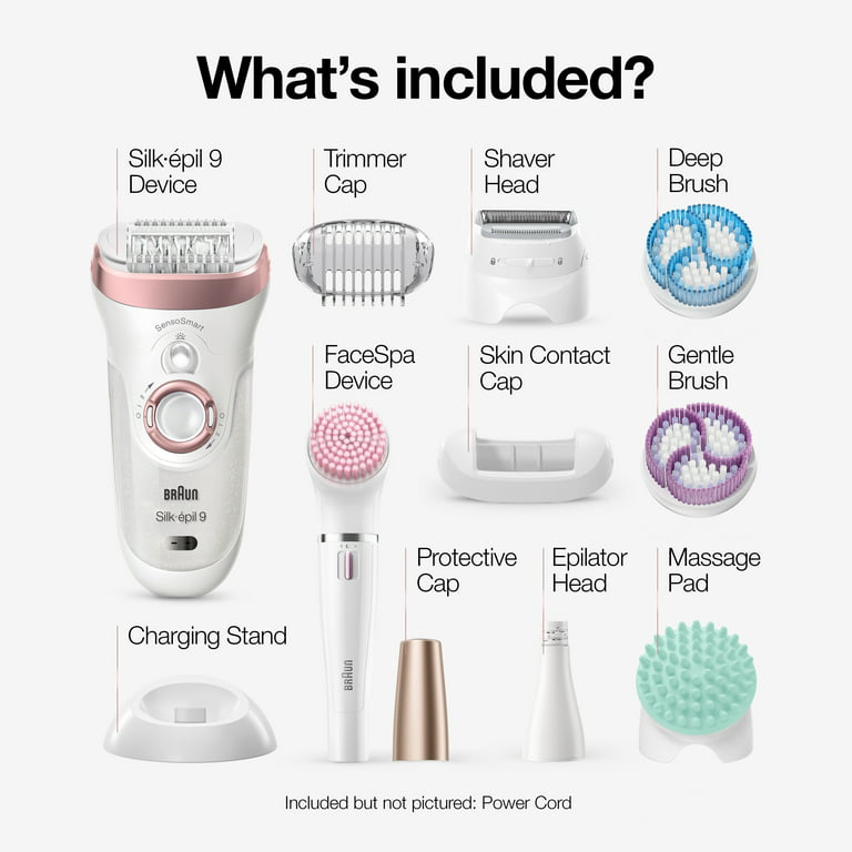 Braun Silk-Epil Beauty Set 9 9-985 Deluxe 7-in-1 Cordless Wet & Dry Hair Removal for - Walmart.com
