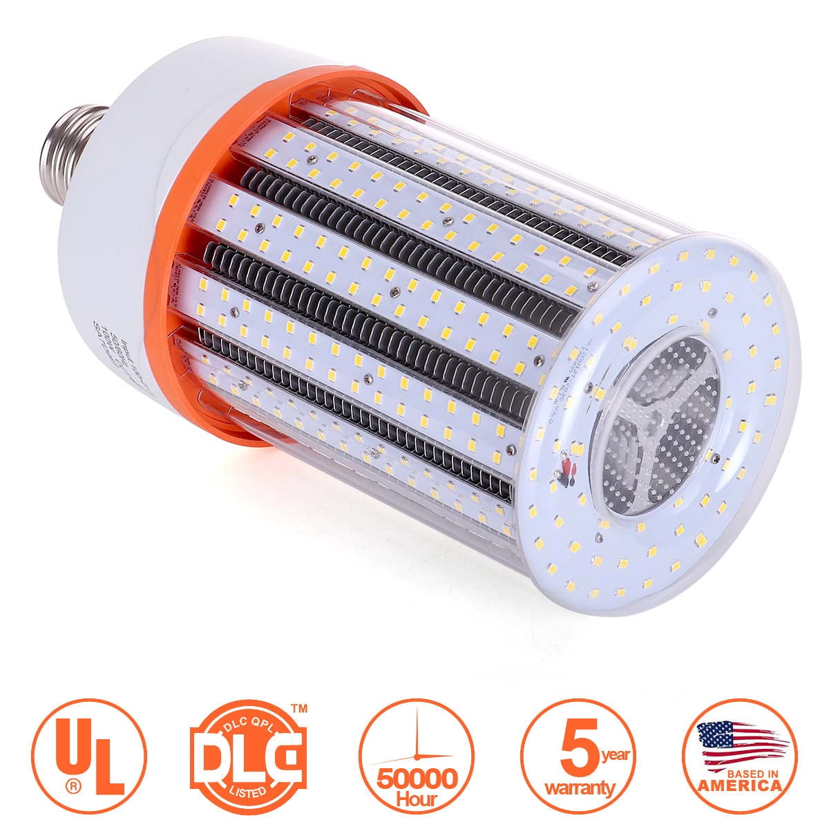 with E26 to E39 Base Adapter 14400Lumen for Home Garage Warehouse Factory Commercial Lighting and More XLQF Super Bright 120W LED Corn Light Bulbs 1200 Watt Equivalent 