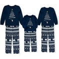 thumbnail image 3 of Sinhoon Matching Family Pajamas Sets Christmas Matching Holiday Pjs Letter Print Top and Plaid Pants Sleepwear (Blue-2/3T), 3 of 7