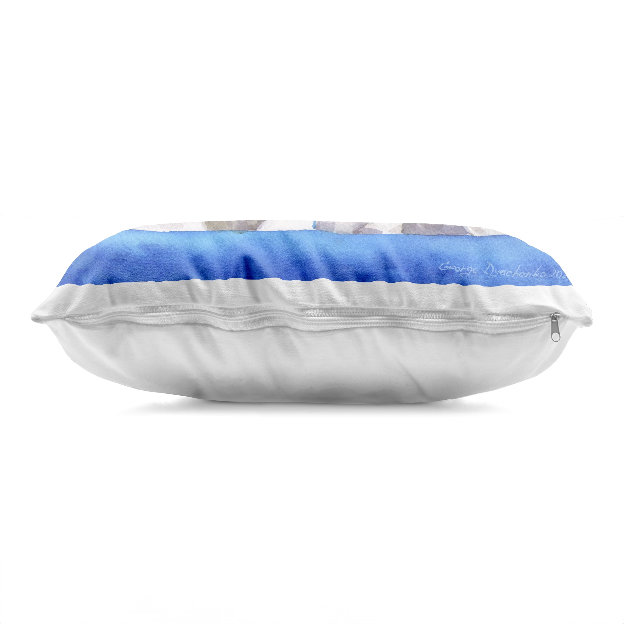 Stupell Industries White Cows on Blue Sofa Decorative Printed Throw Pillow, design by George Dyachenko