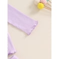 thumbnail image 5 of Bagilaanoe 2pcs Toddler Baby Fall Outfits Girl Pants Set Ribbed Long Sleeve Tops + Leggings 6M 12M 18M 24M 3T 4T Kids Casual Clothes, 5 of 6