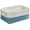 White&Green—Small(12*8*5" ), variant on Tegance Extra Large Storage Baskets for Shelves, Trunk Organizer, Clothes Toys Bin, 16 x 12 x 8 Inches, Rectangular Canvas Fabric Collapsible Shelf Box with Handles, White & Green